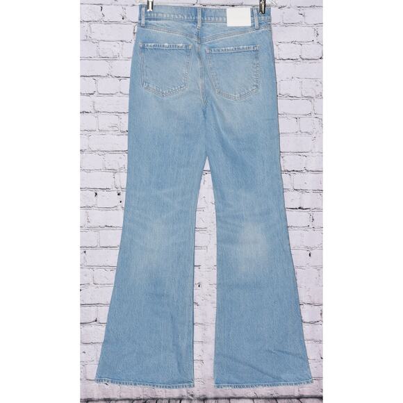 Express Stretch Light Wash Denim 70s Flare Jeans Size 6R NWT - Picture 4 of 6